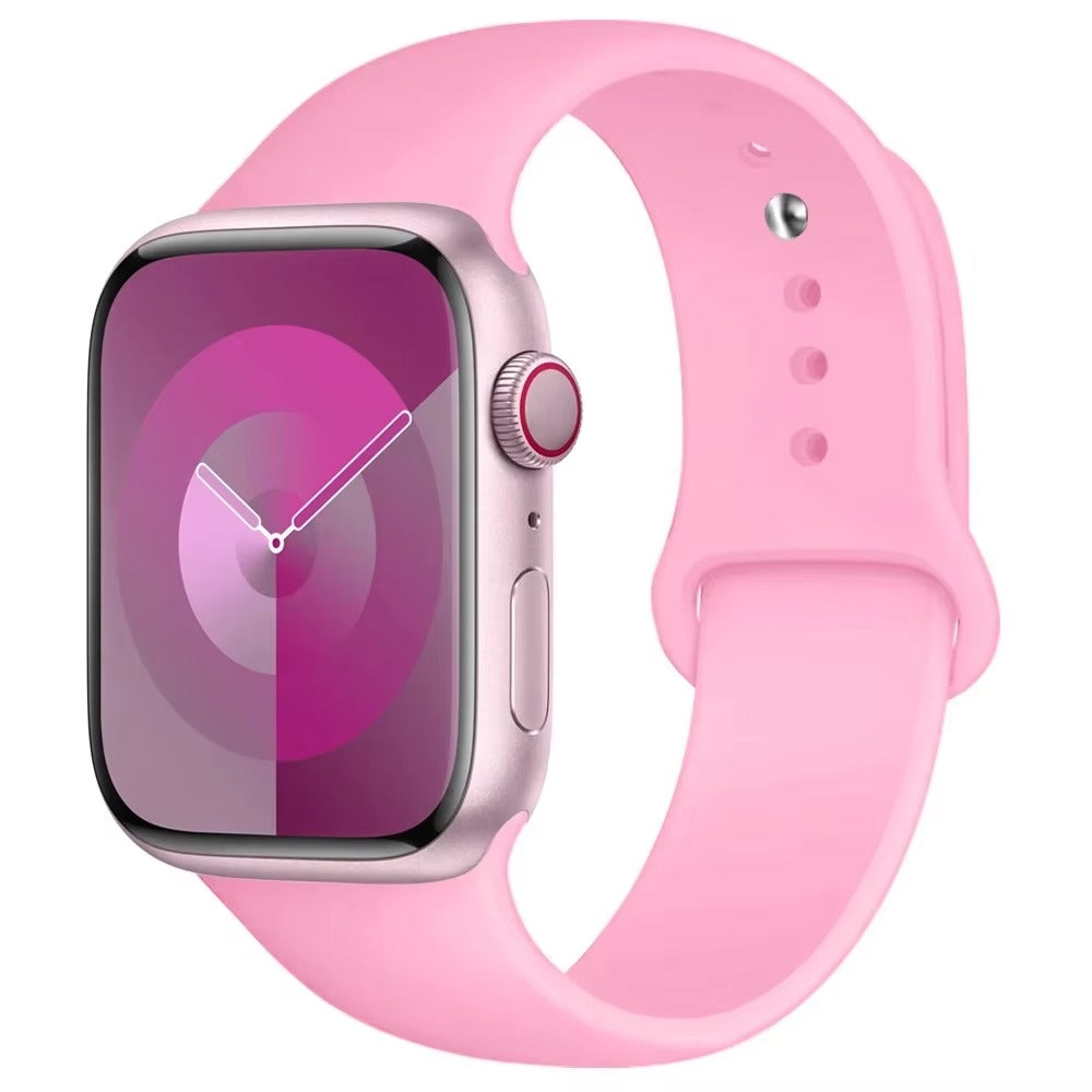 Silicone Band For Apple Watch strap 44mm 45mm 40mm 41mm 42-38mm 45 46 mm sport bracelet iwatch series 11 10 8 7 6 5 4 3 SE 9 Ultra 3 2 49mm