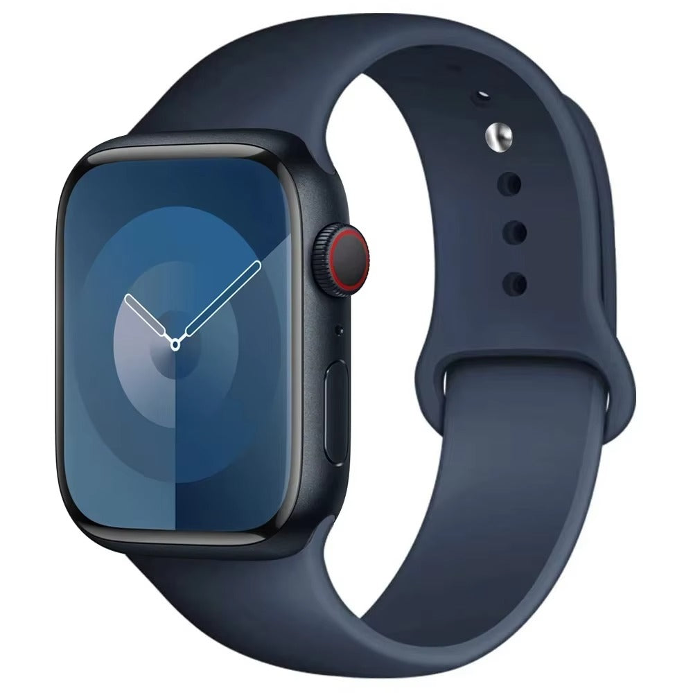 Silicone Band For Apple Watch strap 44mm 45mm 40mm 41mm 42-38mm 45 46 mm sport bracelet iwatch series 11 10 8 7 6 5 4 3 SE 9 Ultra 3 2 49mm