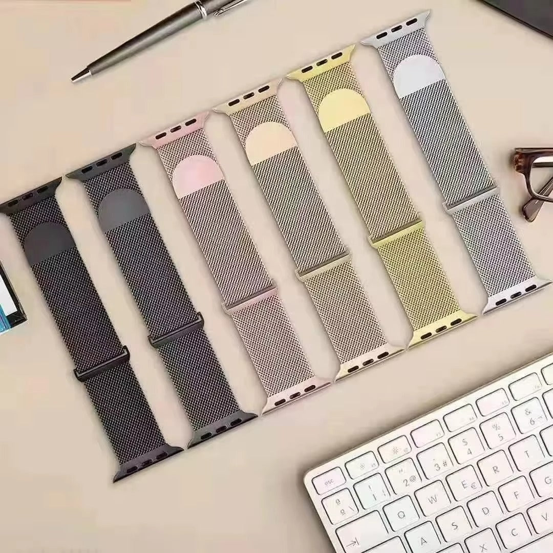 Metal Milanese Strap for Apple Watch Band Ultra 3/2 49mm 11 10 9 8 7 Magnetic Bracelet iWatch 6 5 4 SE2 46mm 45mm 41mm 44mm 40mm