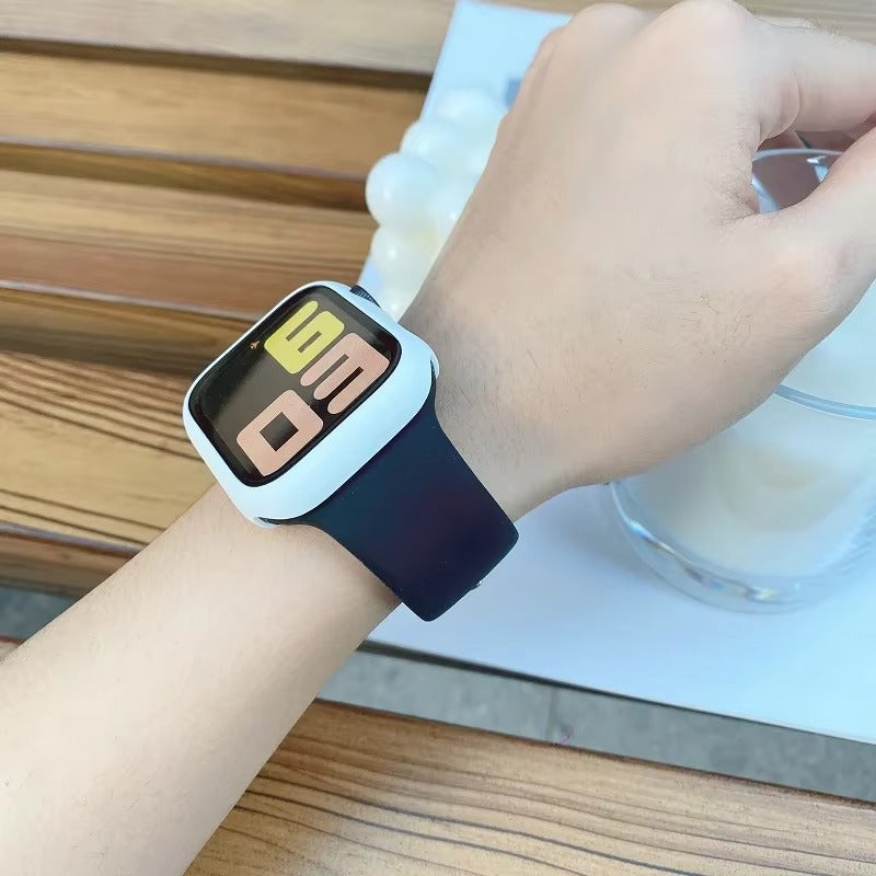 Silicone Band For Apple Watch strap 44mm 45mm 40mm 41mm 42-38mm 45 46 mm sport bracelet iwatch series 11 10 8 7 6 5 4 3 SE 9 Ultra 3 2 49mm